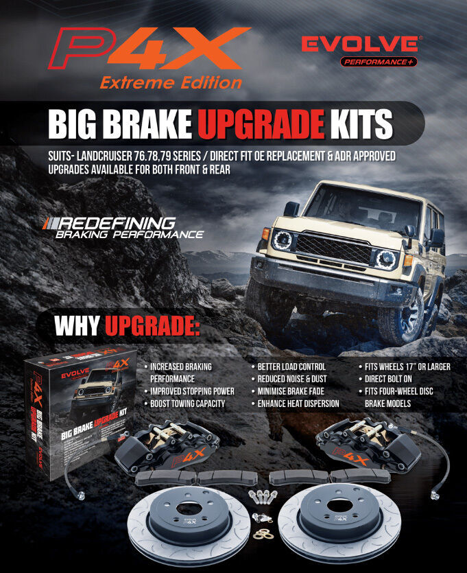 Bremtec Brakes Toyota Landcruiser 76,78,79 Series Auto Hub Big Front Brake Upgrade Kit