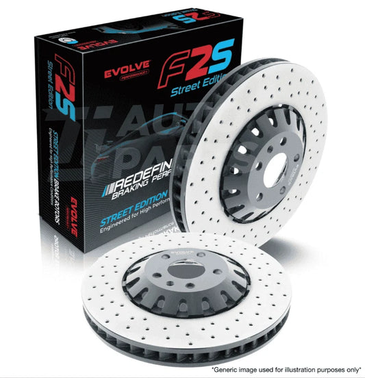 Bremtec BDR6961EV Evolve F2S 360mm Drilled Rear Brake Rotor Pair for Mercedes-AMG C63 S W205